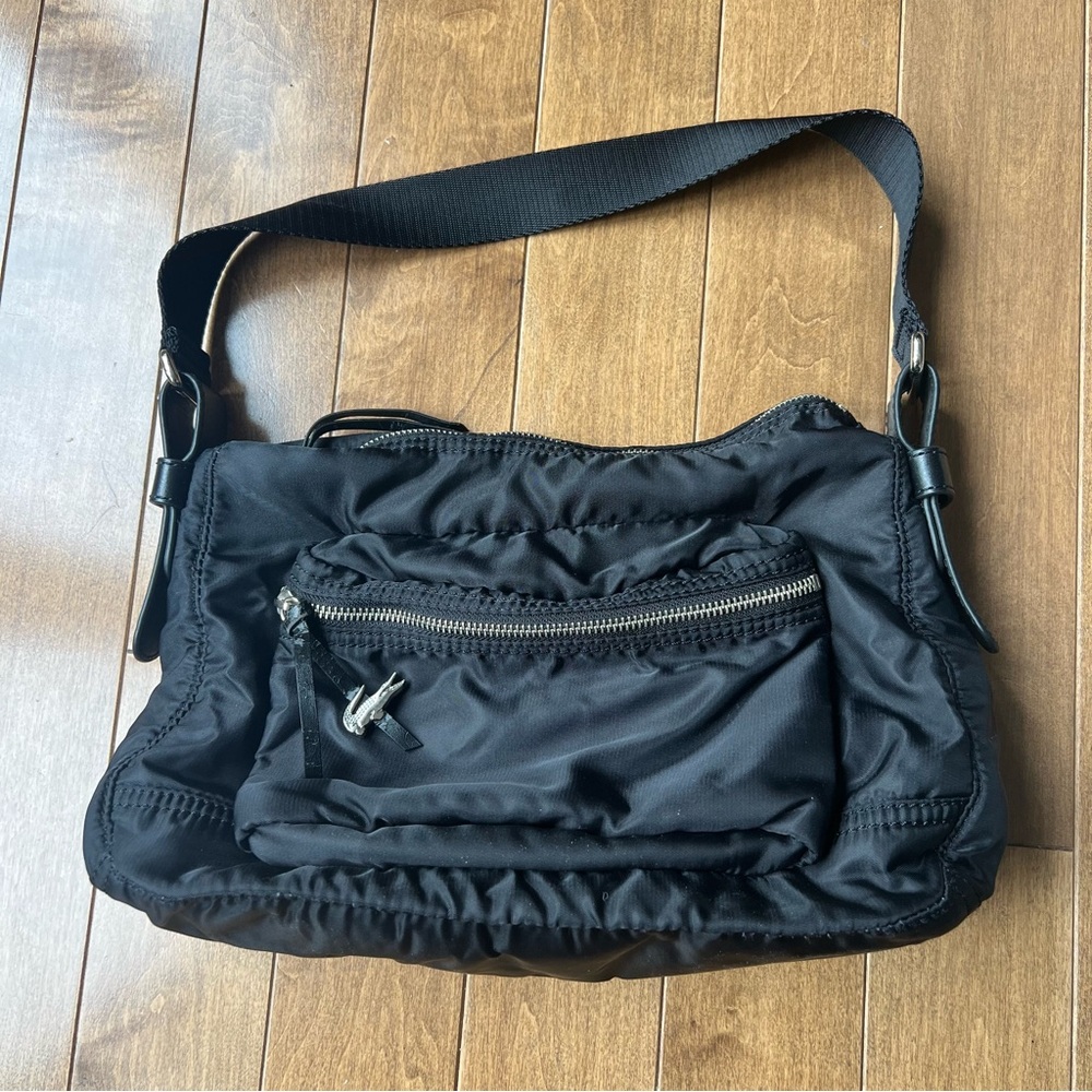 Lacoste Black Nylon Shoulder Bag